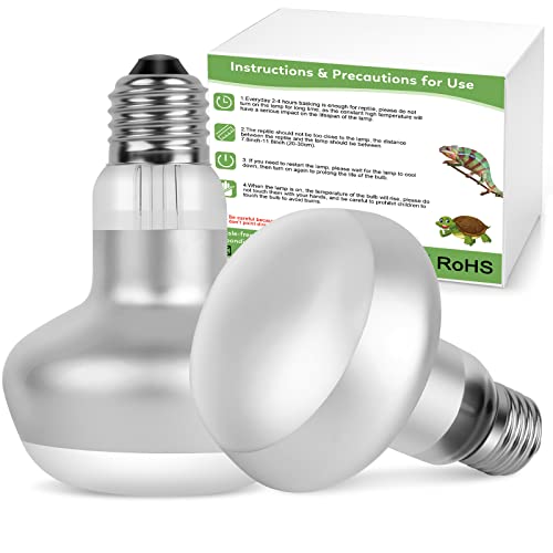 IOOTSEA Turtle Heat Lamp Bulb: 100W Dimmable Reptile Heating Bulb for Lizards, Snakes, Tortoiseï¼ŒAquarium Aquatic Reptile Amphibian - Terrarium Heat Lamps and Habitat Lighting for Pet Supplies