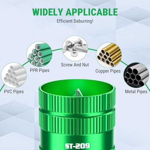 VOBOR Rohr Entgrater Universal für Innen und Außen 6-45 mm, 2 in 1 Rohrentgrater Deburring Tool für Kupfer-PVC-, SchläUche und Rohrreibahle