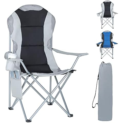 Silla de camping plegable Apuucse con portavasos y bolsillo lateral Cover