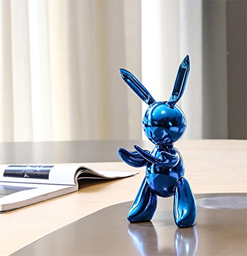 Okian Balloon Rabbit Statue Home Decor Sculpture Figurine 8" Height (Blue) #TOP1