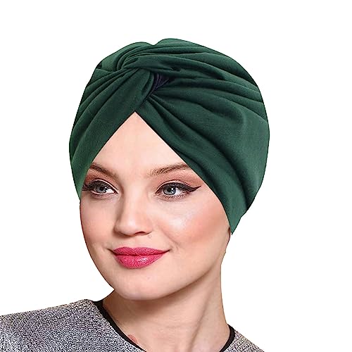 Generisch Gorra de papá de imitación de seda de doble capa para dormir, diadema retorcida, sombrero de belleza, maquillaje, sombrero de casa para mujeres, gorra azul (JN, talla única)