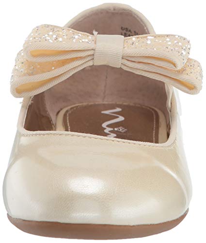 Nina Girls' Zondra Ballet Flat, Ivory Patent, 12 Medium Us Little Kid #TOP1