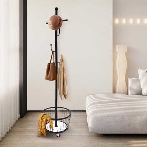 Perchero para recibidor con ruedas ideal para organizar bolsos y abrigos al entrar 6