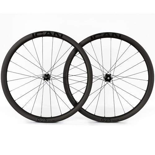 ICAN 650B G25 1340g Gravel Bike Wheelset Hookless Carbon Wheels 25mm Inner Width 35mm Depth D21 Hub Center Lock Sapim CX-Ray Spokes