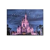 KEHHZUHL Cinderella Castle, Disney Home Decor, Disney Wall Art Canvas, Disneyland Canvas, Disney Wall Art Canvas, Cinderella Wall Art, Girls Wall Art 12x16inch