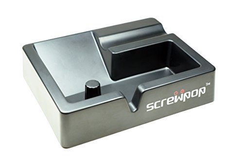 Screwpop 3Way Ashtray For Cigars, Cigarillos And Pipes Made From High Strength Industrial Black Melamine #TOP5