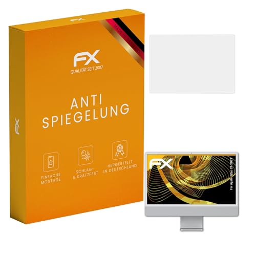 atFoliX Screen Protector compatible with Apple iMac 24 2021 Screen Protection Film, anti-reflective and shock-absorbing FX Protector Film