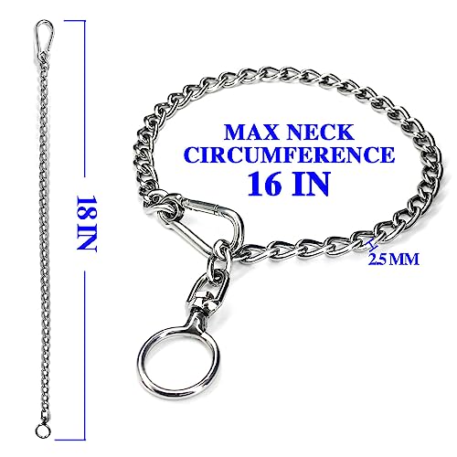 Hongsage Dog Chain Collars 304 Stainless Steel Metal Chew Proof Dog Necklace Anti Winding Dog Leash Extension Lead For Small Medium Large Dogs Training And Walking. thumb #4