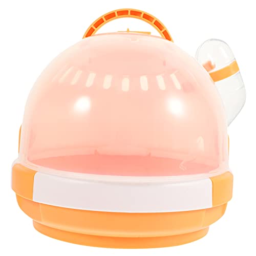 VICASKY Small Portable Hamster Travel Cage with Transparent Design Convenient Handle and Breathable Structure for Easy Outdoor Use for Sightseeing Camping and Trips