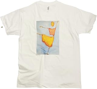 Paul Klee Scarecrow T-Shirt Abstract Vintage Art Dance Print (S, White)