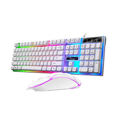 Ensemble Clavier Et Souris De Jeu G21b Rétroéclairé Blanc Filaire USB