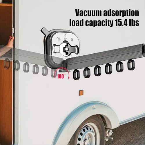 luolety Tragbarer Wohnmobil-Wäscheständer, vielseitiger Aluminium-RV-Leiter, Kleiderständer, platzsparend...