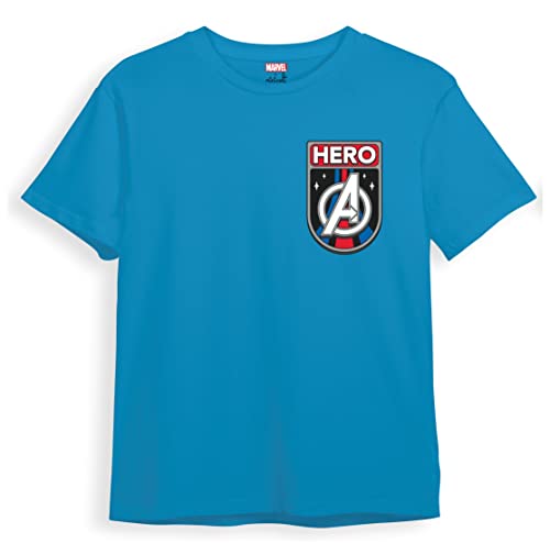Image of minicult Marvel's Avenger Regular Fit Character Printed Tshirt for Boys and Girls (Avengers)(Blue 4)(Pack of 1)