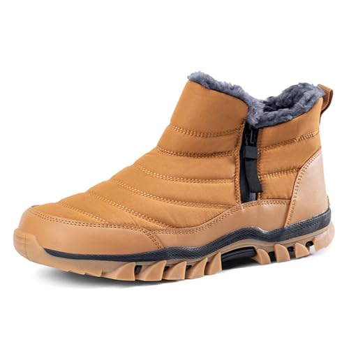 Botas de Nieve Hombre Impermeables Botines para Invierno Zapatos Senderismo Unisex Descalzos extremadamente cálidas Resistencia al Agua Caja Ancha Trekking aire libre