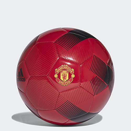 adidas English Premiership Manchester United FC Soccer Ball, Red, 5