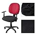 T Shaped Jacquard Fabric Office Chair Cover, Soft and Comfortable, 360 Degree Protection for All Chair Styles (black)