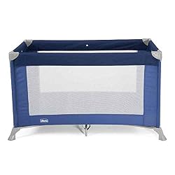 Chicco Good Night Lettino Neonati Da Viaggio Per Bebè E Bambini Dalla Nascita Fino A 15 Kg, Blu, 122 x 62 x 75 Cm