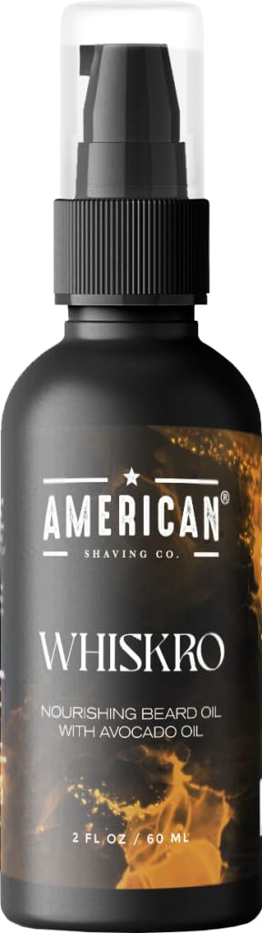 Whiskro Beard Oil for Men |100 % Pure Organic Avocado Oil | Non-Greasy Beard Conditioner & Softener | Natural Oil for Thicker, Fuller Beard| Premium Facial Hair Growth Products| US made