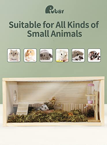 Rubor Wooden Hamster Cage Mice And Rat Habitat Small Animal Habitat For Rabbits, Guinea Pigs, Chinchillas With Openable Top And Large Acrylic Sheets #TOP7