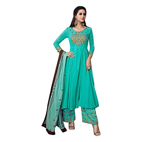 Vestido Muselina Bollywood 7209 Ligero Estilo Musulmán Tradicional 2