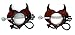 Body Accentz Nipple Ring Shield Piercing Jewelry Gothic Devil Horns Pitchfork Pair 14 Gauge Sold as Pair CH55