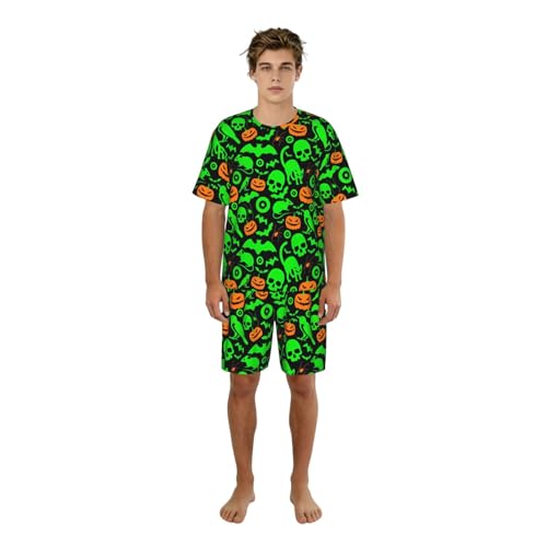 Pyjama d'été léger pour homme idéal pour vos nuits de détente ou soirées Halloween