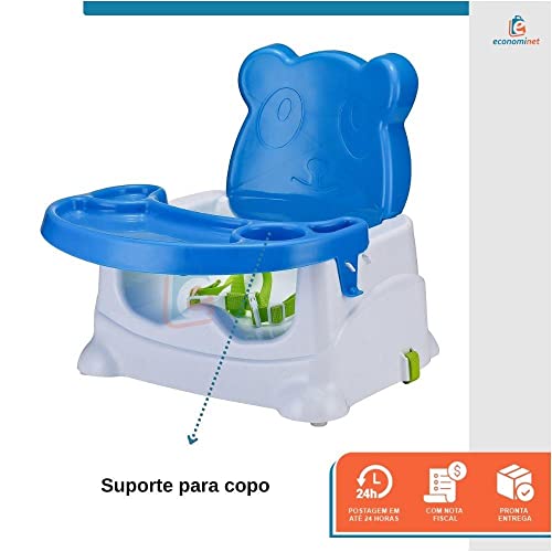 Cadeira Booster Alimentação Ursinho Baby Style Cor:Azul