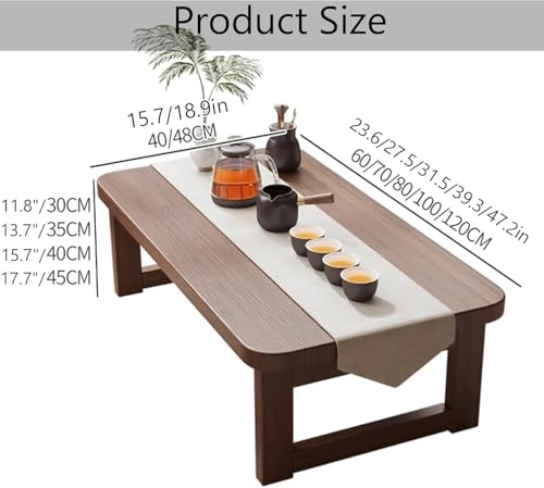 Table basse pliante bambou pour s'asseoir au sol - 4