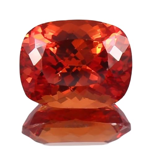 Saphir orange de Ceylan naturel coussin 12,4mm pour remplacer pierre abîmée