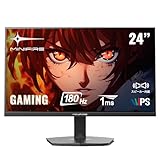 Minifire ゲーミングモニター 24インチ 180Hz 内蔵スピーカー sRGB 110% HDR10 300cd/m² DCI-P3 80% Adaptive Sync FHD 16.7M(8 bits) VESA 75*75mm DP1.4 HDMI ポート (HDMIケーブル付属、MFG24F4S)