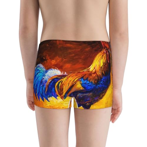 Boys' Cotton Boxer Brief Soft Underwear-Colorful Rooster3