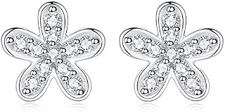 PRETTERY 925 Sterling Silver Daisy Flower Earrings, Necklace, Jewellery Sets for Women, Gift for Her