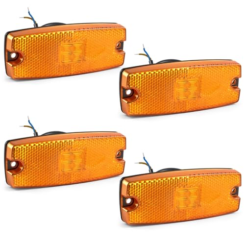 Luces laterales LED naranjas 12V/24V IP65 contra la baja visibilidad en remolques