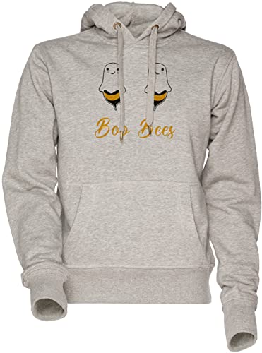 Sweat à capuche gris Boo Bees unisexe pour homme et femme en coton douillet