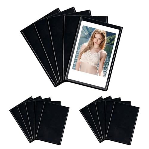 GZRXIOUS 15 Piezas Marco Magnetico, Foto Iman Nevera 9,5x6,5 cm, Imanes Personalizados Nevera, Marco Magnetico Nevera Negro para Fotos Polaroid y Decoración DIY