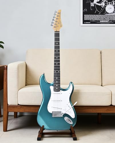 image for Leo Jaymz Beginner Electric Guitar Complete Kit with Portable Amp, Pad