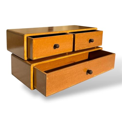Image of W00YNEX Floating Shelves with Drawers: Wood Wall Shelves /Cabinets for Storage and Exhibition; Doubles as a Bedside or Nightstand Set of 2 in Vintage- (Natural)