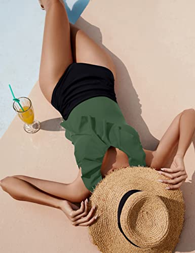 Image of Blooming Jelly Women's Tummy Control Swimsuits Slimming Cute One Piece Bathing Suit Ruffle V Neck Swimwear
