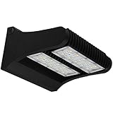 Sunlite 97088-SU LED Rotatable Wall Pack Fixture, 50K - Super White, 7800 Lumen, 60 Watt, Black Finish