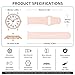 TKIIOER Nurse Watch for Nurse Medical Professionals Students Women Men, 50M Waterproof 12/24 Hour Military Time Luminous Easy Read Dial, Second Hand Watch for Nursing(Pink)