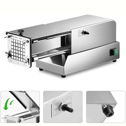 Cortadora eléctrica de papas JDXQBLD 8mm acero inoxidable miniatura 3