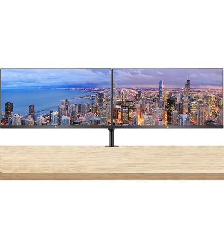 Image of HP Series 5 Pro 27-inch 527pq 2K Quad HD (2560 x 1440) LCD IPS Monitor, 2-Pack, DisplayPort, USB Hub Bundled with Desk Mount Dual Monitor Stand