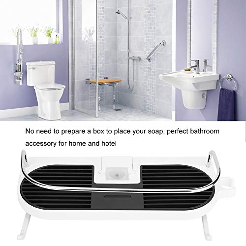 Serlium Shower Pole Caddy No Drill Multifunctional Shower Storage Rack Mounted Adjustable Bathroom Storage Rack for Bathroom Fit 24mm-25mm Shower Rail - Image 2
