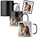 Mug Magique Noir personnalisé | Cadeau original | Tasse Personnalisable | Personnalisez ce mug magique qui réagit à la chaleur avec votre photo préférée pour surprendre quelqu'un (Photo et Texte)