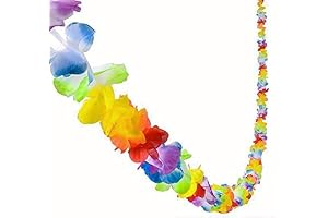 GIFTEXPRESS 36 feet Jumbo Plastic Flower Lei Garland: The Perfect Complement to Your Festive Occasions