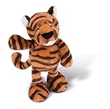 Kuscheltier Tiger Balikou pirscht durch Wohnung und Kinderzimmer, immer auf der Suche nach einem Spiel- und Kuschelgefährten. Der Tiger aus bestem NICI Plüsch hat e Augen über einer schwarzen Nase und ein es Gesicht