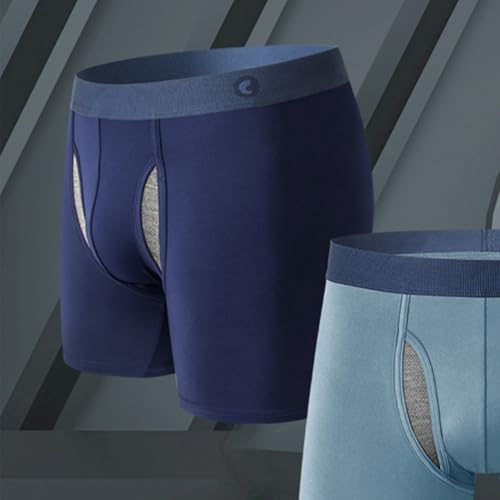 Underwear with Comfortable Flex Waistband, Men’s Underpants, Boxer Brief for Men, Moisture Wicking/Breathable/Soft - 1 Pack, Blue3