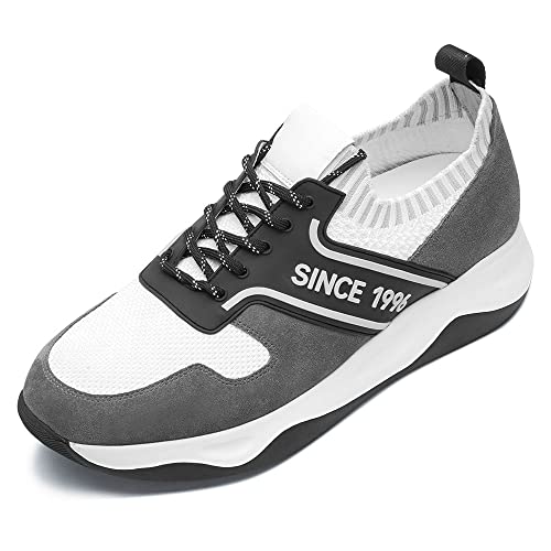 Image of CHAMARIPA Men's Invisible Height Increasing Elevator Shoes - Lace up Light-Weight Casual Height Increase Walking Shoes - 2.76 Inch Taller