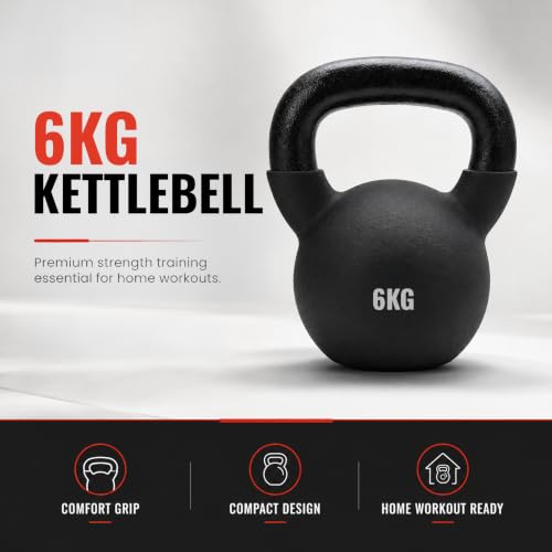 Image of Slovic Kettlebell [6 KG] | Neoprene Kettle bell Exercise Equipment for Home Gym | Weights for Home Gym with Soft & Anti-Slip handles | Workout Equipment | Ideal for Strength & Cross Training