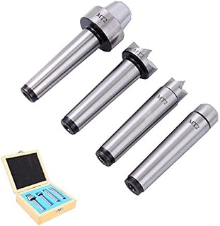 Yonntech 4Pcs MT2 Wood Lathe Center Set Live Centers Drive Spur Cup Arbor